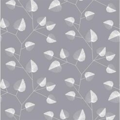 Habitat Trail Leaf Printed Wallpaper Roll 272880 Moth Grey BATCH-004 (6 Rolls)