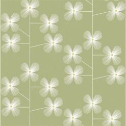 Habitat Geo Floral Printed Wallpaper Roll 272876 Sprout Green BATCH-004 (6 Rolls)