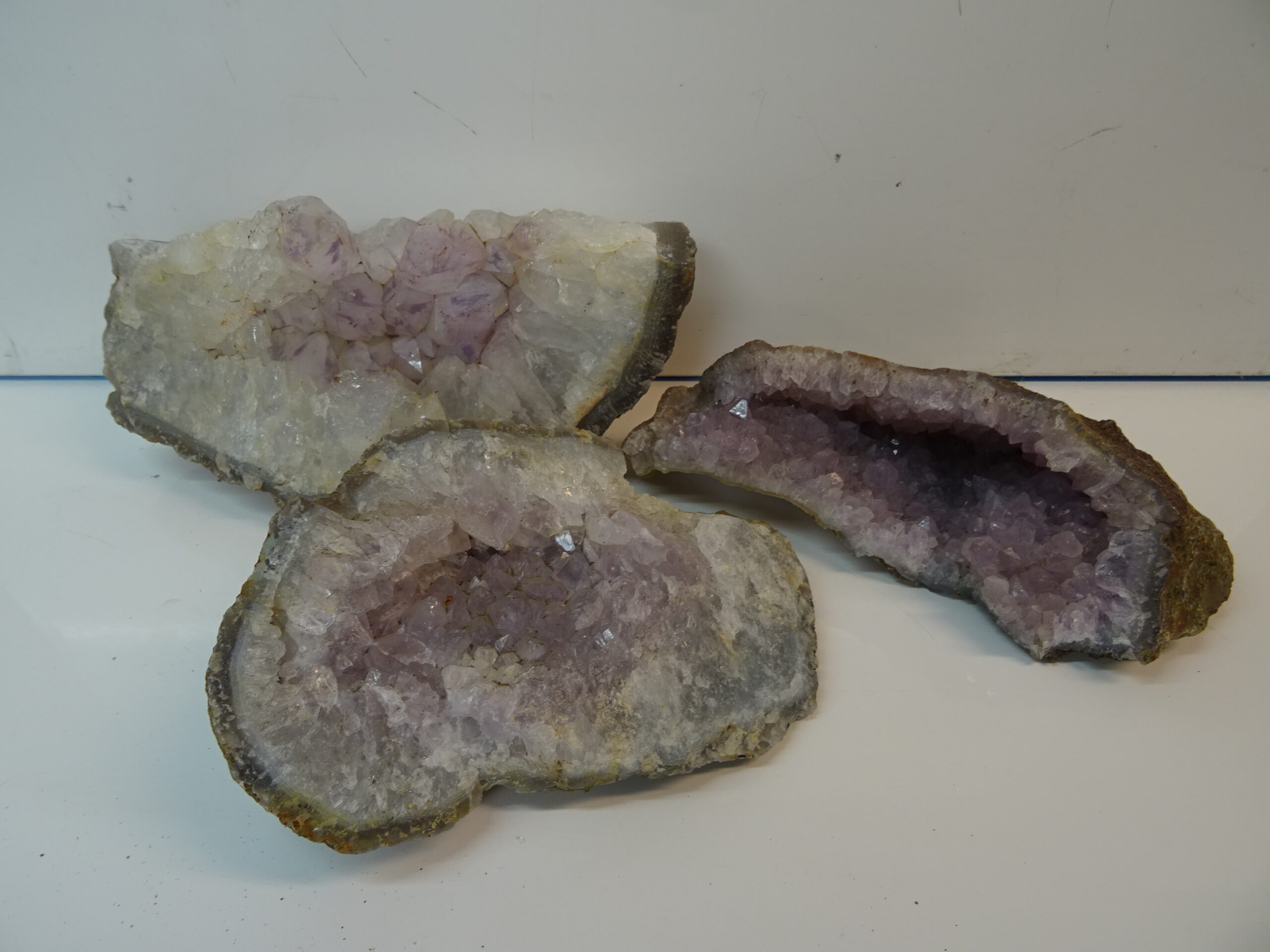 3 Piece Amethyst Quartz Geode & Cluster From India 4.6Kg (Sample)