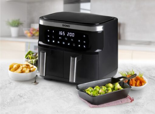 Deli Air Fryer Twin Drawer Double Tray 2x 4L 2850w DO537FR DOMO - New Boxed - Image 5