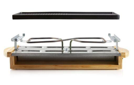 Raclette Grill Bamboo Style Finish 8 Person Party 1200w DO9246G DOMO - New Boxed - Image 11