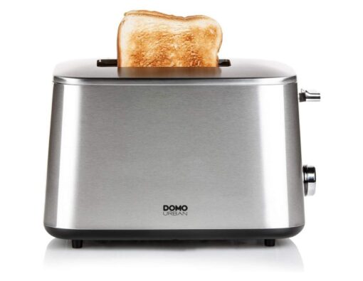 Urban 2 Slice Toaster Silver Black Quick Toast Tech 1600w DO972T DOMO New Boxed - Image 4
