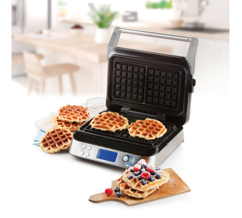 Waffle Maker 'Genius' Square Advanced Plates 1600w DO9219W DOMO - New Boxed - Image 5