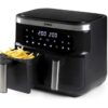 Deli Air Fryer Twin Drawer Double Tray 2x 4L 2850w DO537FR DOMO - New Boxed