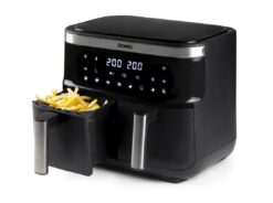 Deli Air Fryer Twin Drawer Double Tray 2x 4L 2850w DO537FR DOMO - New Boxed