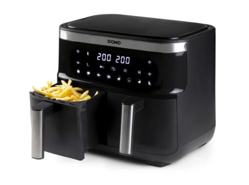 Deli Air Fryer Twin Drawer Double Tray 2x 4L 2850w DO537FR DOMO - New Boxed