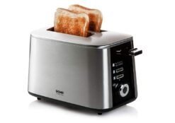Urban 2 Slice Toaster Silver Black Quick Toast Tech 1600w DO972T DOMO New Boxed