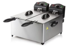Twin Deep Fat Fryer 2x 3L 3500w Stainless Steel DO1025FR DOMO - New Boxed