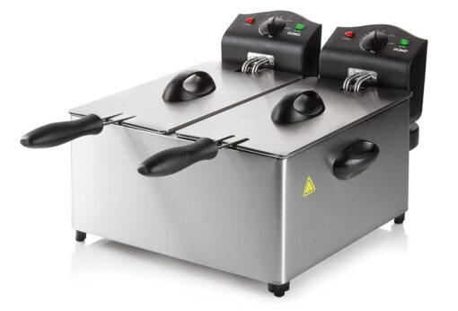 Twin Deep Fat Fryer 2x 3L 3500w Stainless Steel DO1025FR DOMO - New Boxed