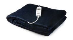Electric Blanket Soft Fleece Dark Blue 180cm x 130cm DO637ED DOMO - New Boxed