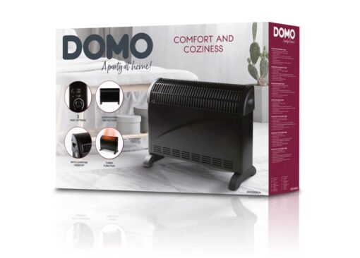 Black Convector Turbo Floor Standing Heater 2000w DO7350CH DOMO - New Boxed - Image 11
